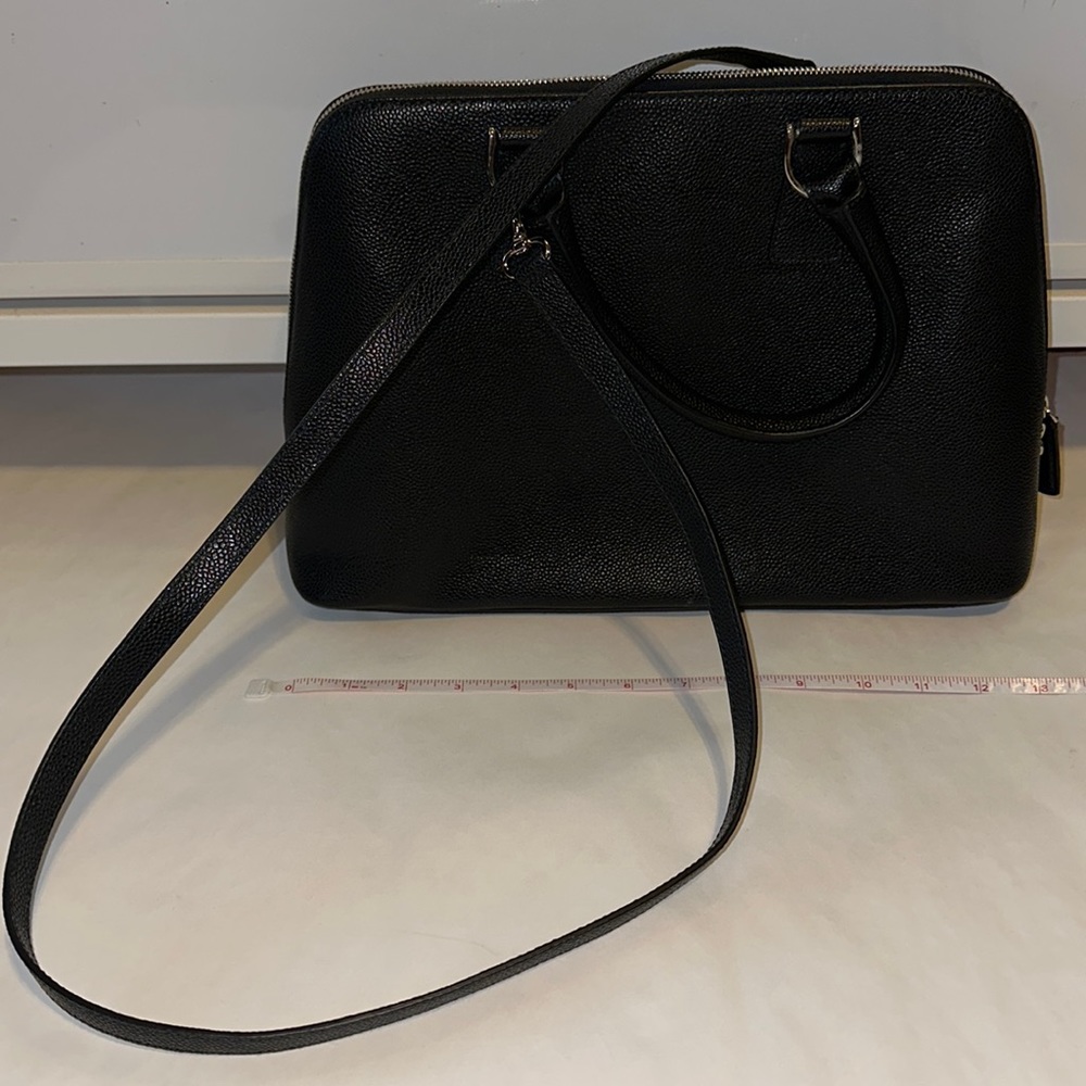 Black Pebbled Leather Purse